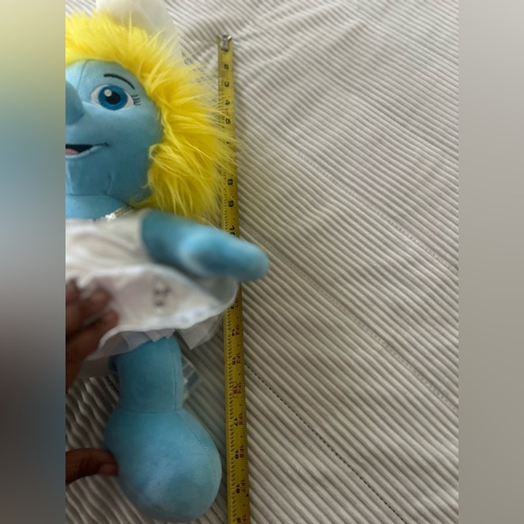 Build-A-Bear Smurfs Smurfette 18" Plush RETIRED DOLL 2013 Talking Battery Low - Picture 10 of 10